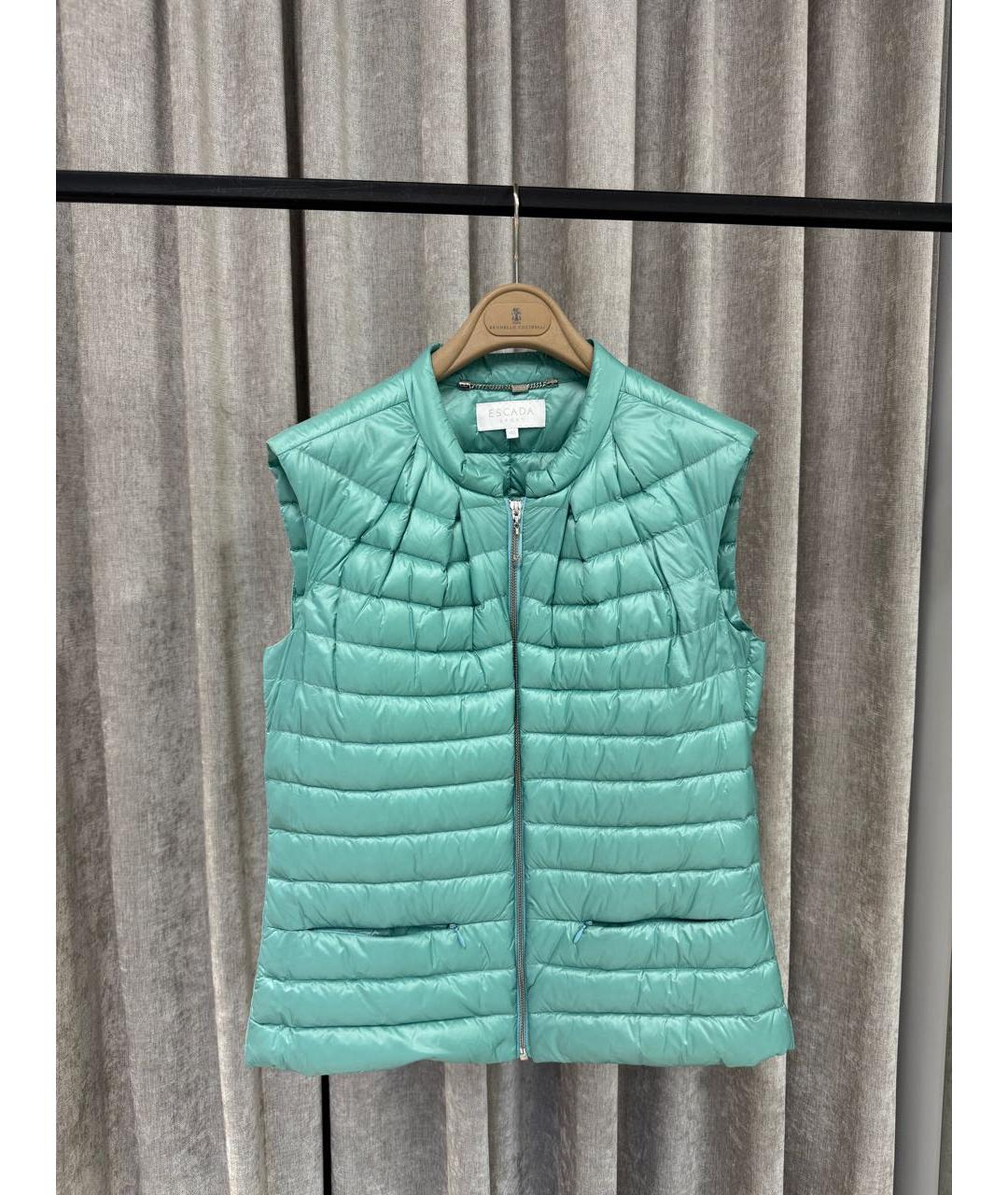 ESCADA Бирюзовый полиамидовый жилет, фото 6