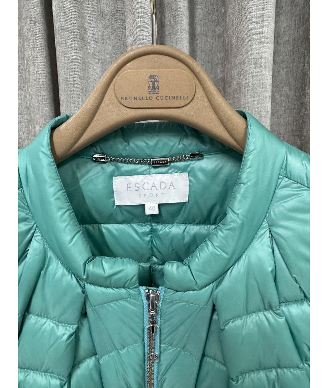 ESCADA Бирюзовый полиамидовый жилет, фото 3