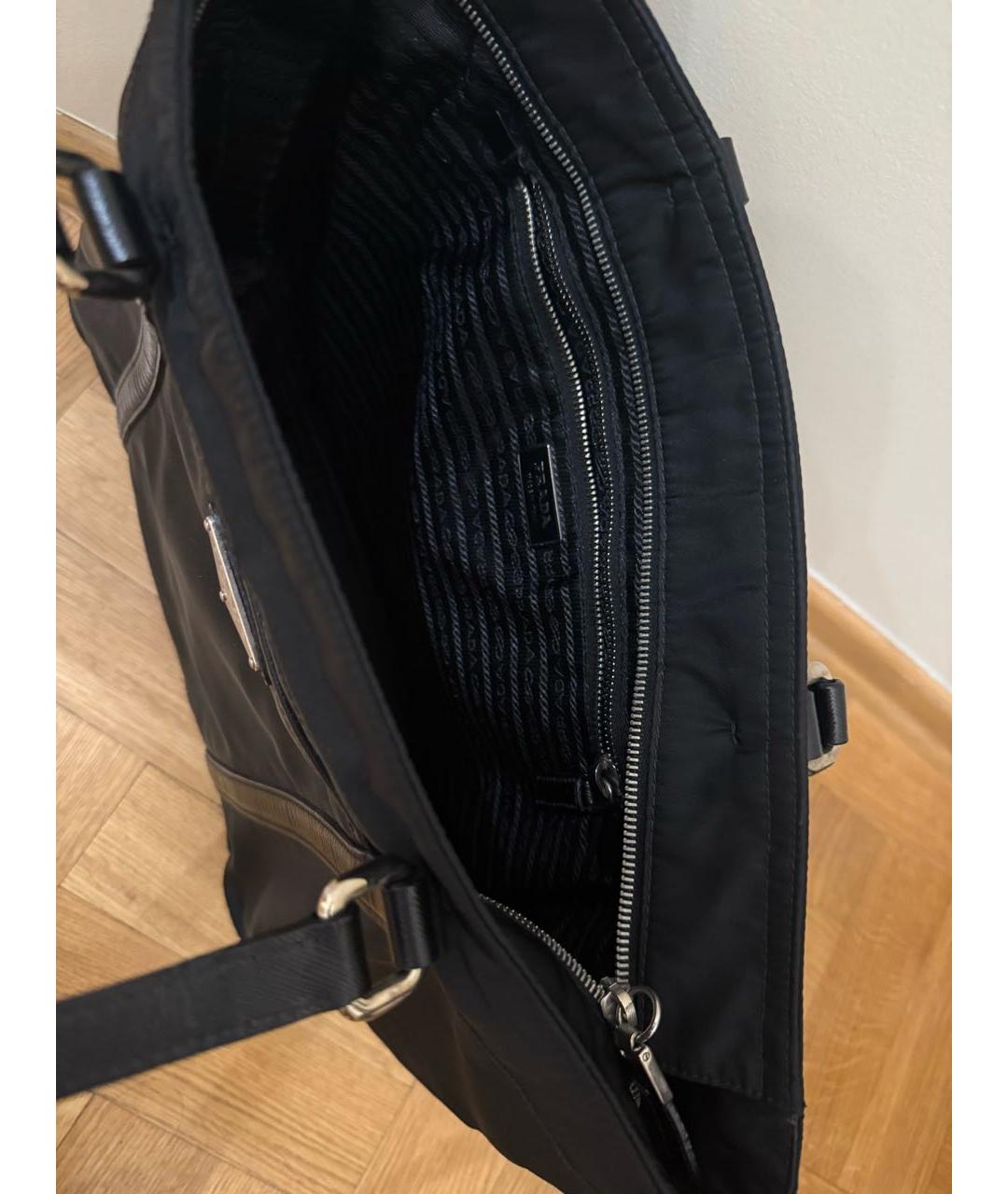 PRADA Черная тканевая сумка через плечо, фото 4