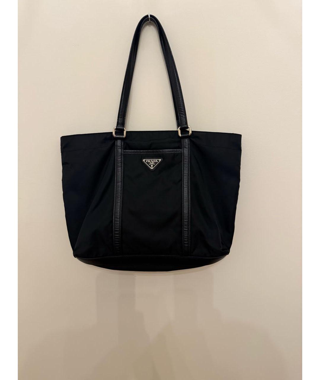 PRADA Черная тканевая сумка через плечо, фото 8