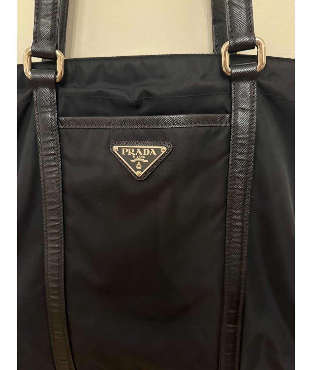 PRADA Черная тканевая сумка через плечо, фото 3