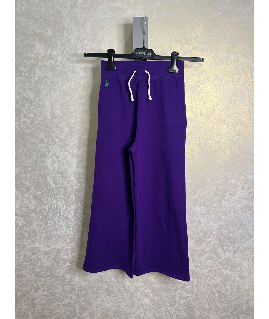 POLO RALPH LAUREN Фиолетовые хлопковые брюки и шорты, фото 7