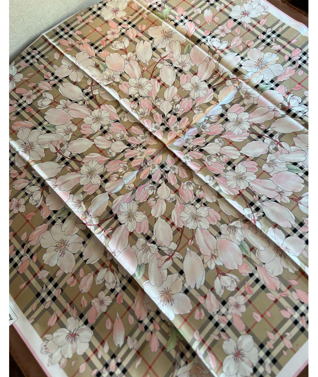 BURBERRY Мульти шелковый платок, фото 2