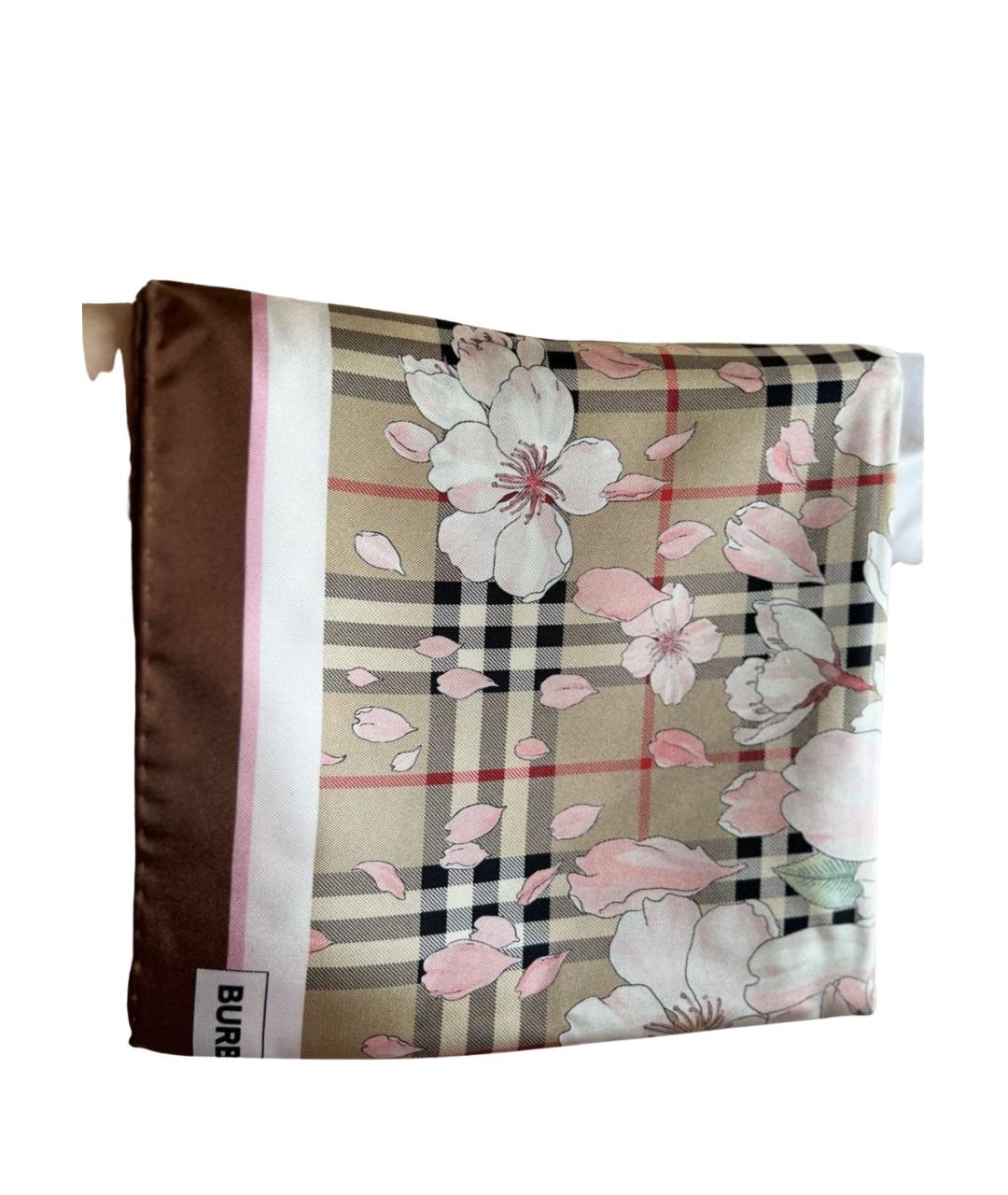 BURBERRY Мульти шелковый платок, фото 1