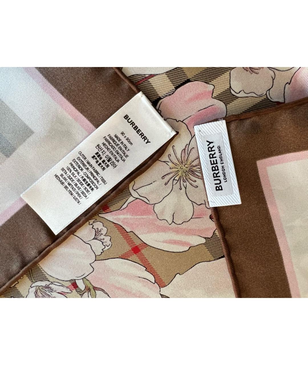 BURBERRY Мульти шелковый платок, фото 5