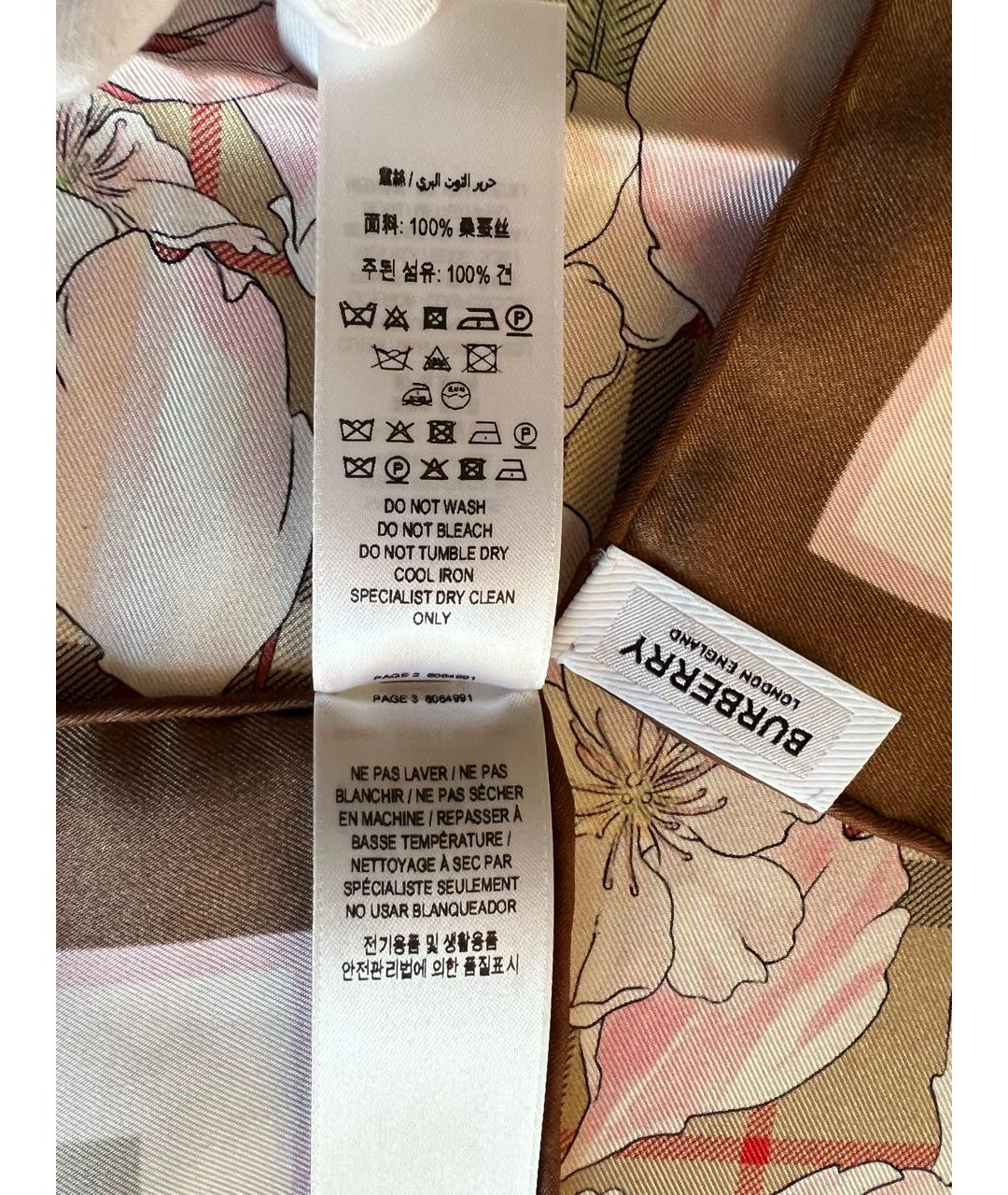 BURBERRY Мульти шелковый платок, фото 6