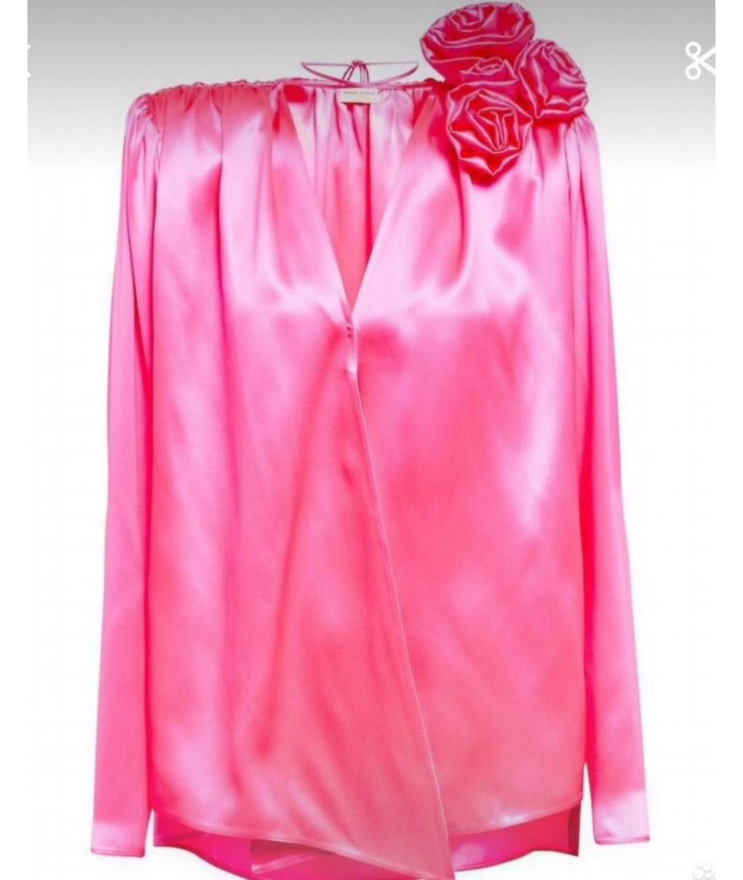 MAGDA BUTRYM Розовая шелковая блузы, фото 4