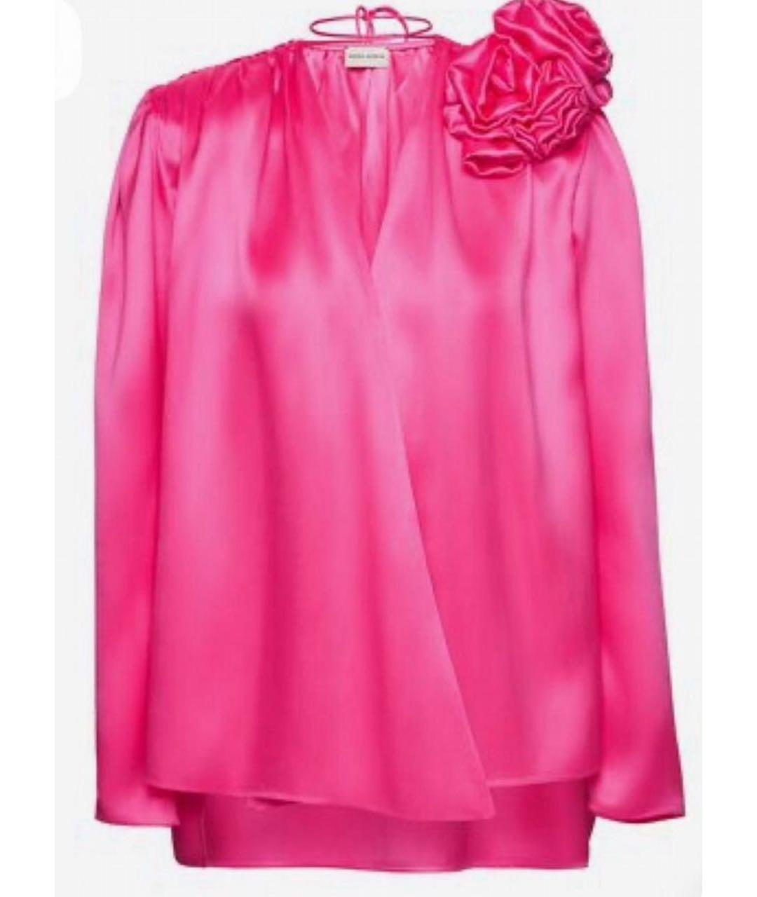 MAGDA BUTRYM Розовая шелковая блузы, фото 2