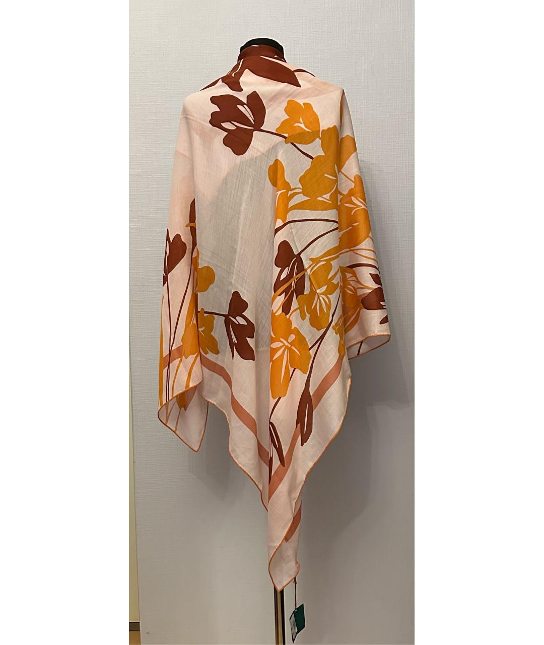 LORO PIANA Коралловый шерстяной платок, фото 5