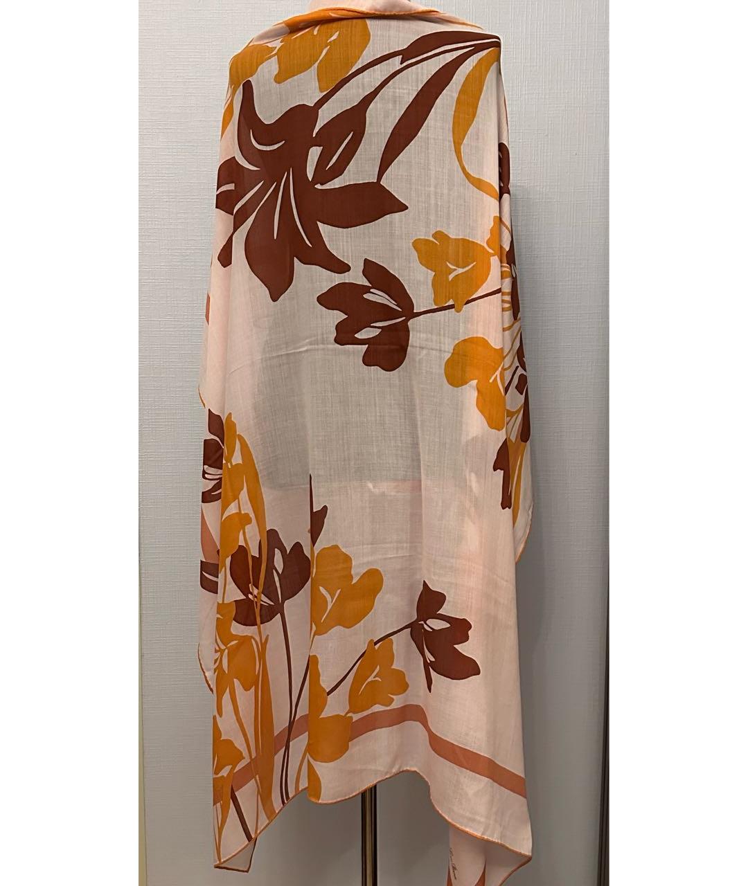 LORO PIANA Коралловый шерстяной платок, фото 6