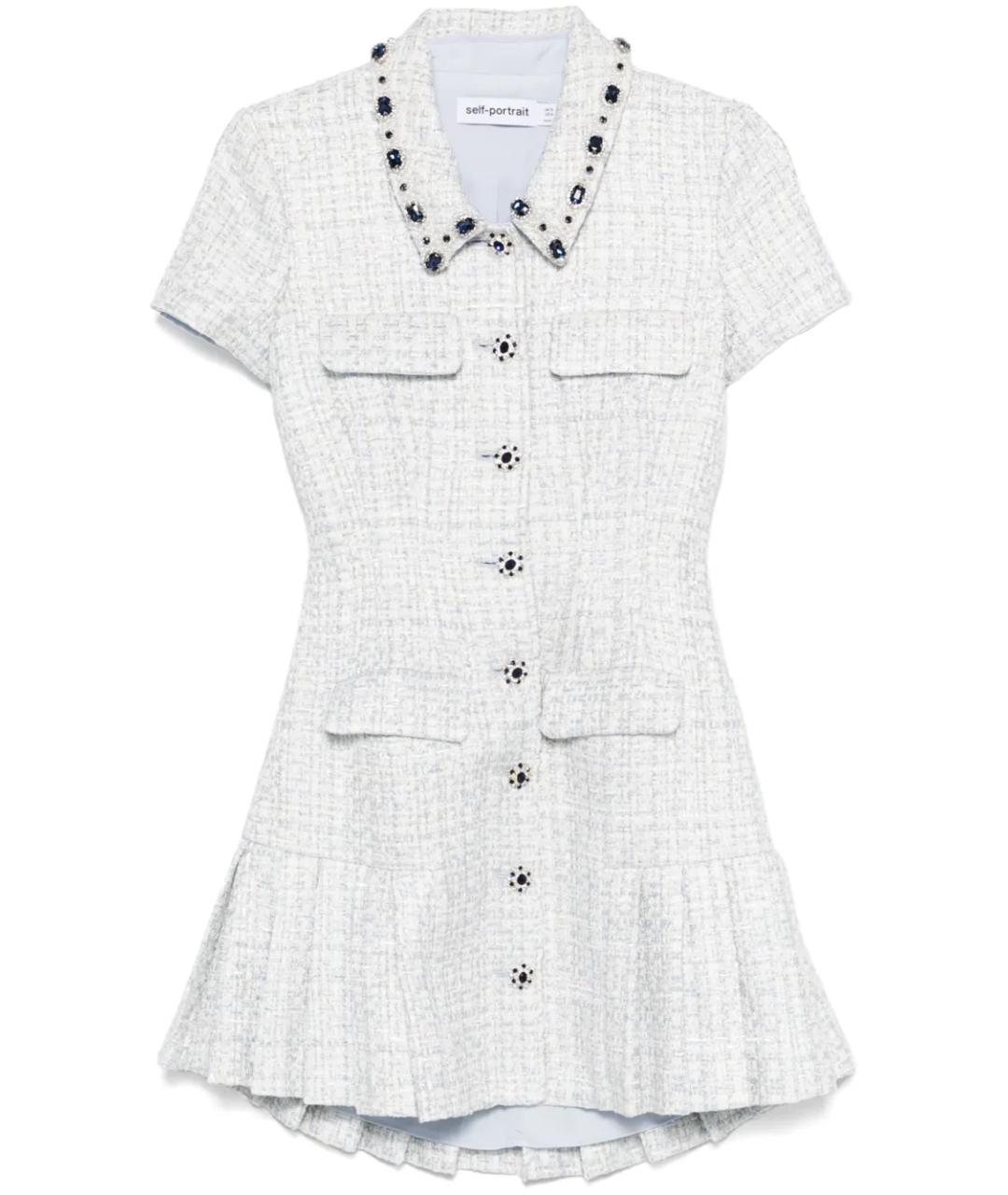 SELF-PORTRAIT Голубое повседневное платье, фото 1