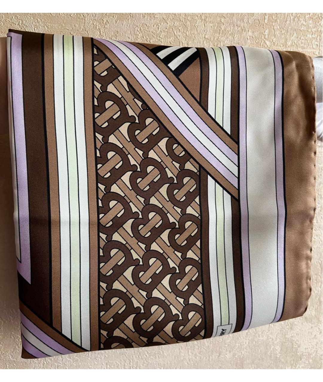 BURBERRY Мульти шелковый платок, фото 8