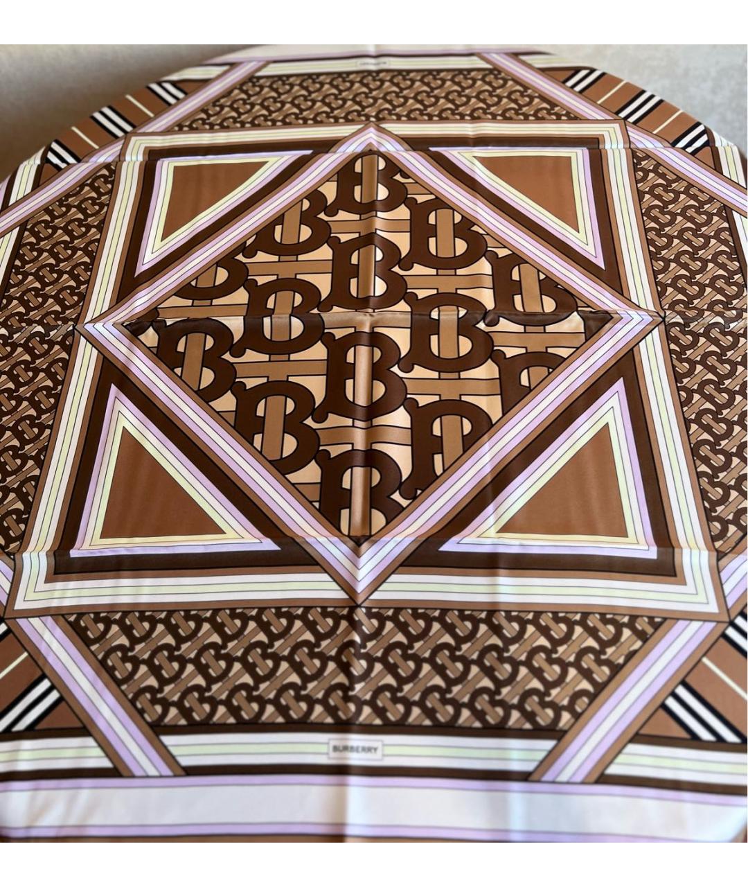 BURBERRY Мульти шелковый платок, фото 9