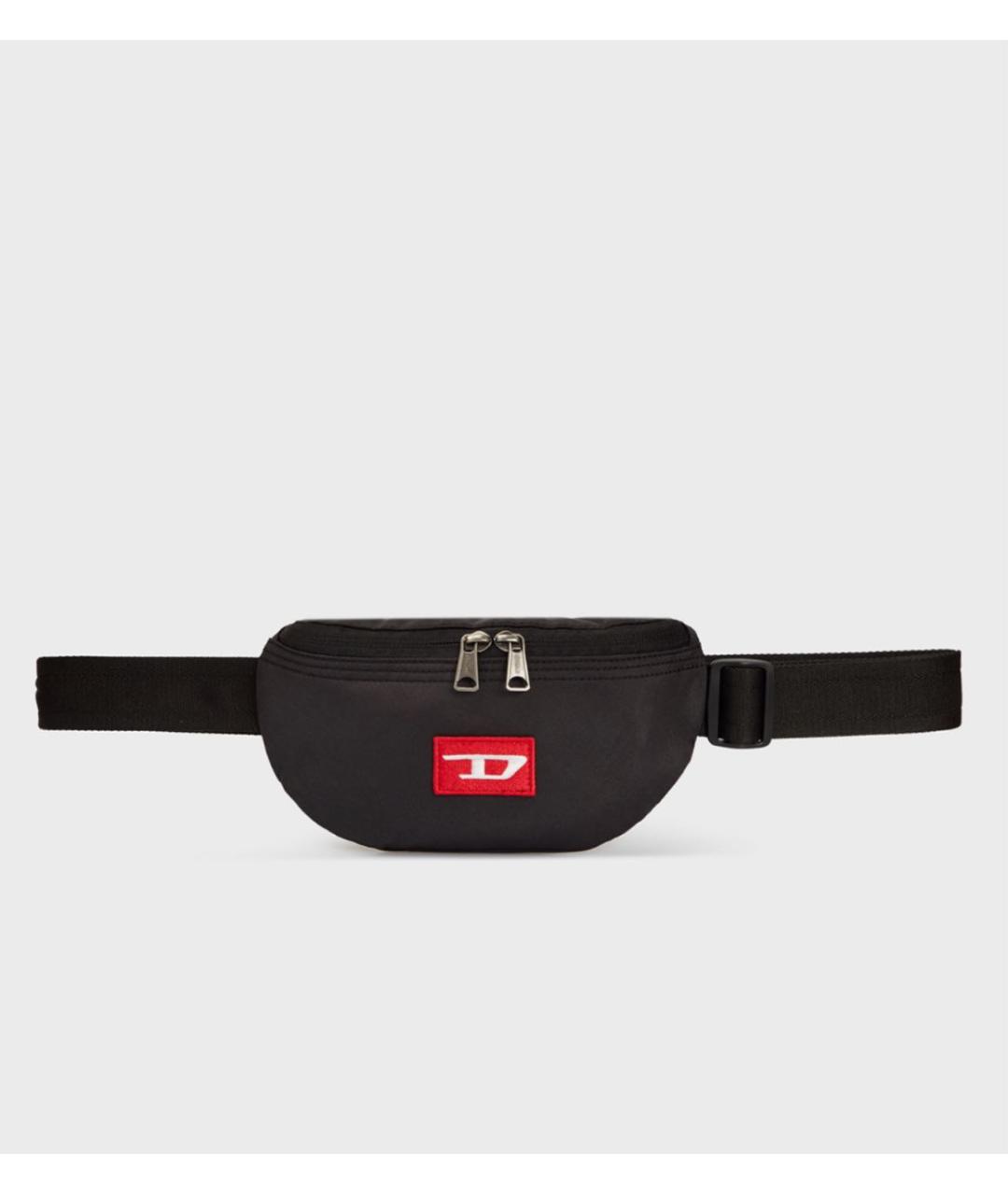 DIESEL Черная синтетическая поясная сумка, фото 5