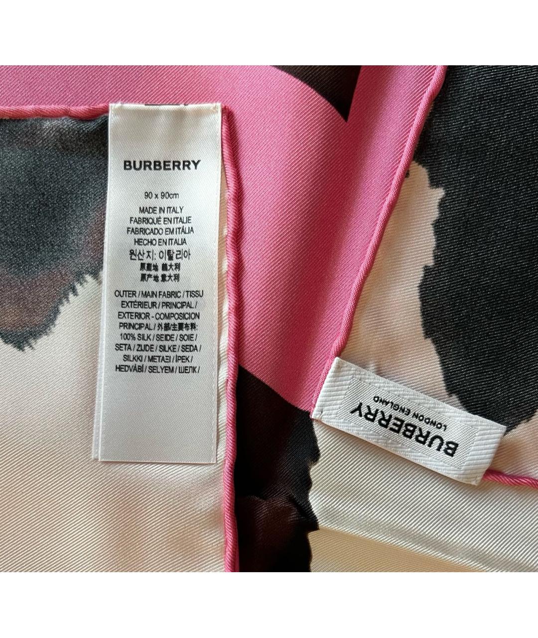 BURBERRY Мульти шелковый платок, фото 3
