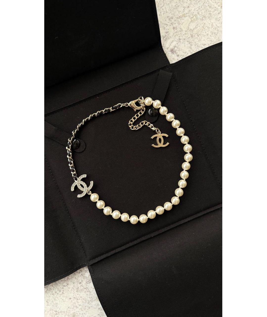 CHANEL Белое колье, фото 5