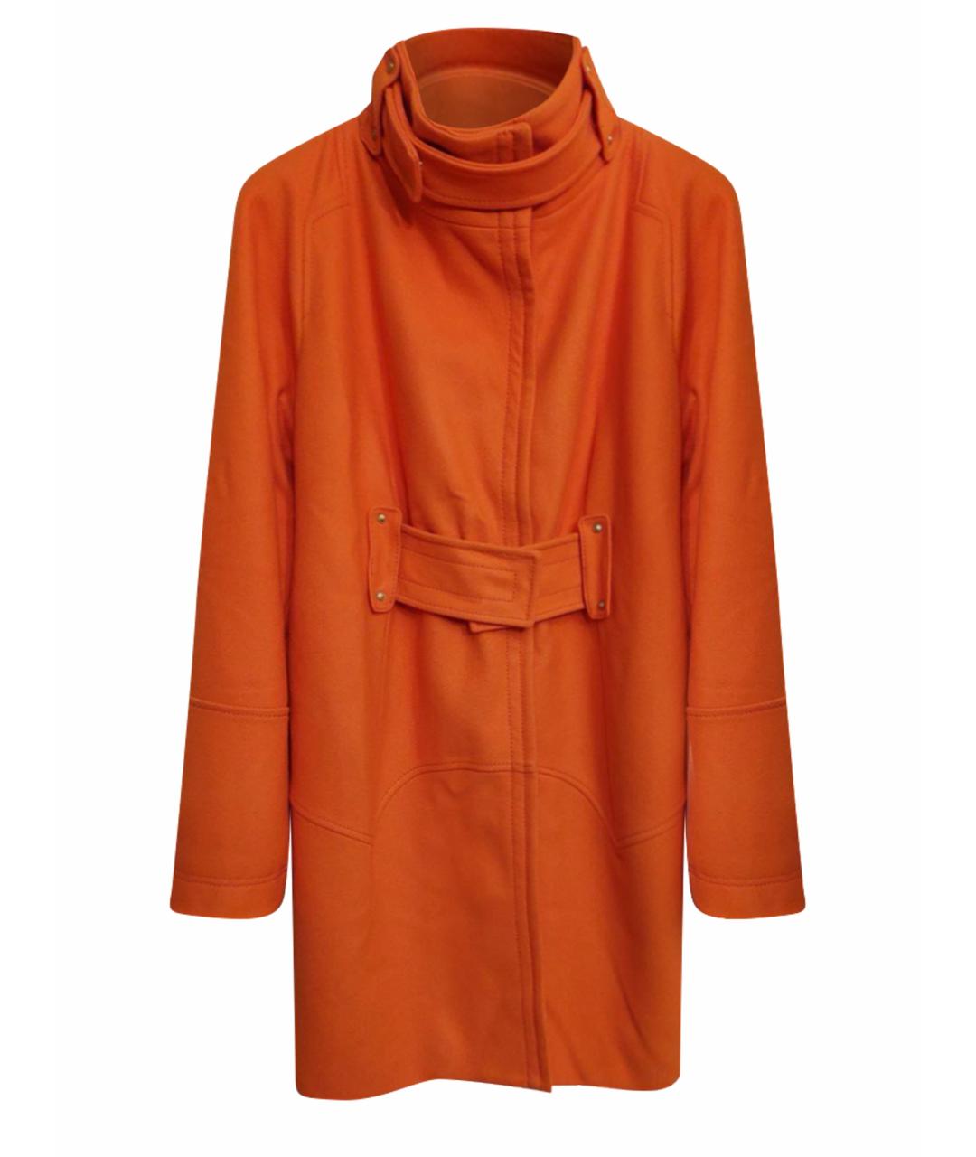 VERSUS VERSACE Оранжевое шерстяное пальто, фото 1