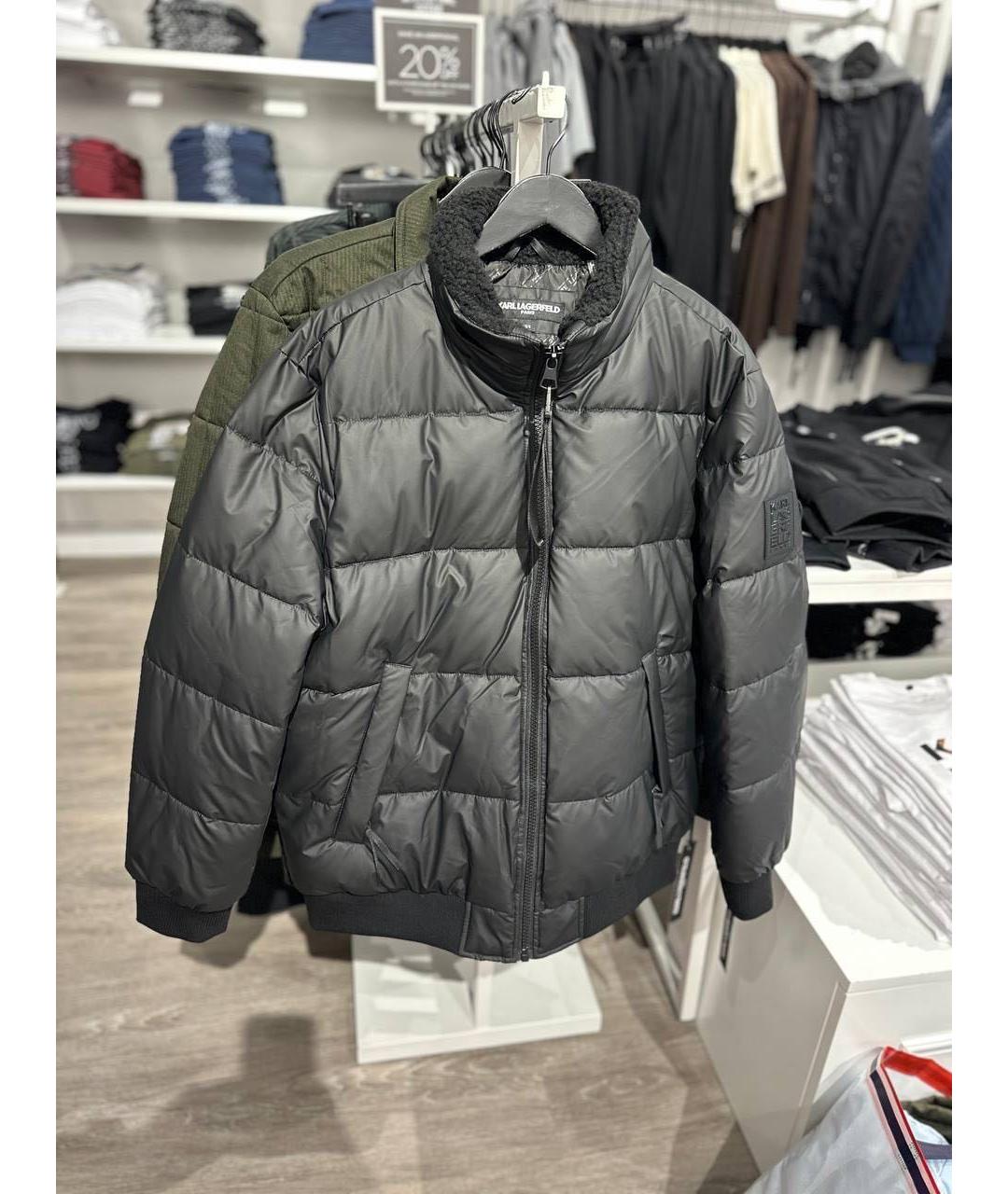 KARL LAGERFELD Черная полиэстеровая куртка, фото 8