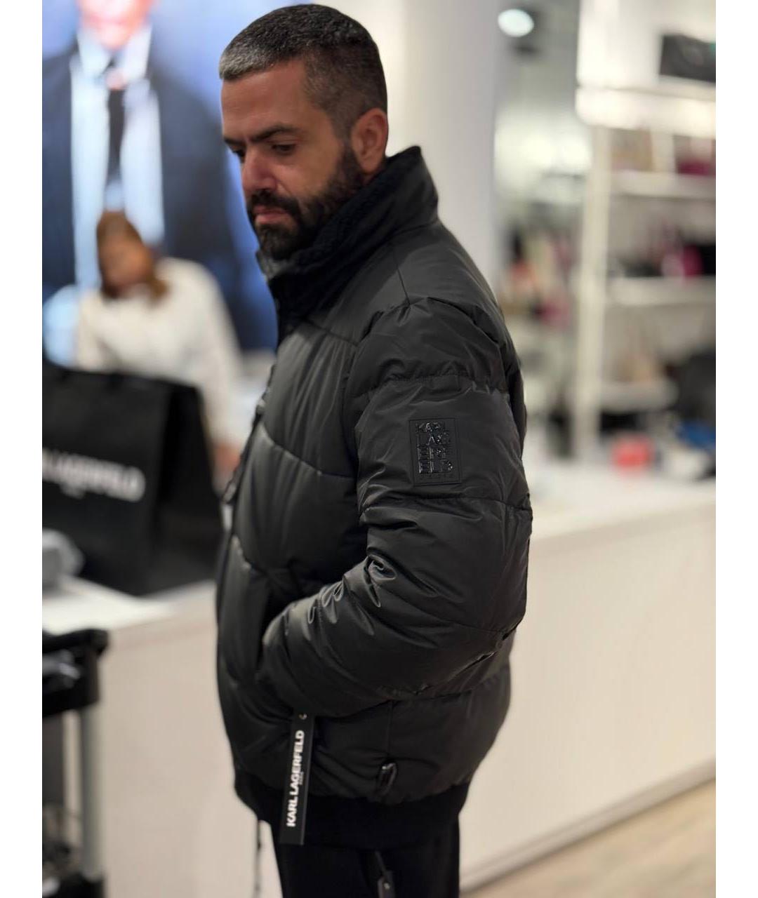 KARL LAGERFELD Черная полиэстеровая куртка, фото 5