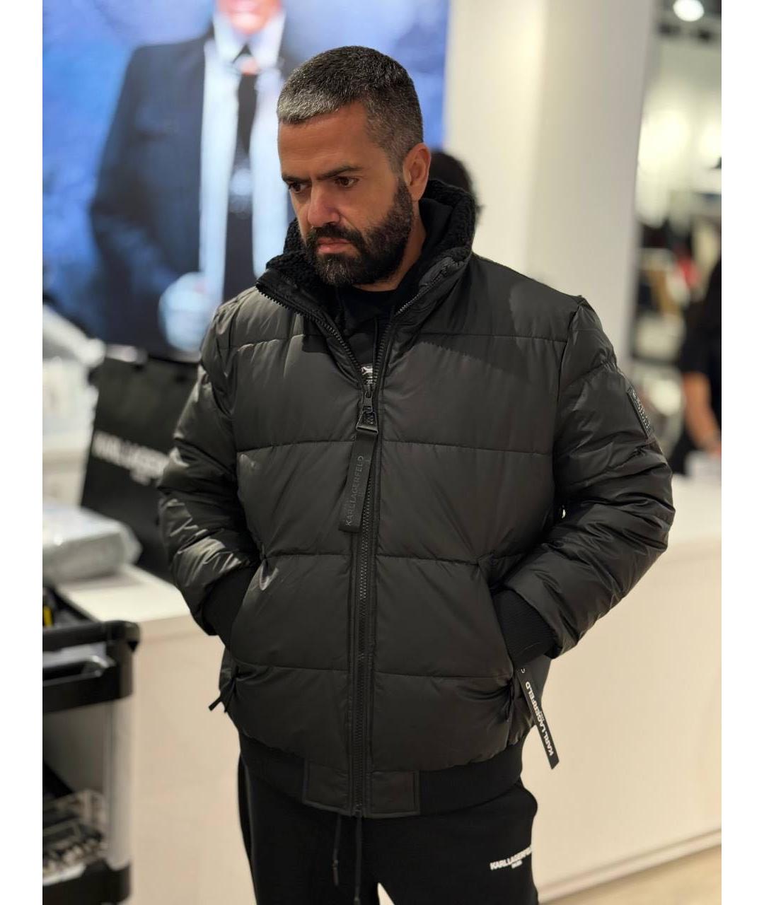 KARL LAGERFELD Черная полиэстеровая куртка, фото 3