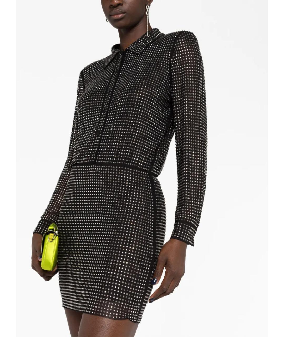 SELF-PORTRAIT Черное полиэстеровое платье, фото 2