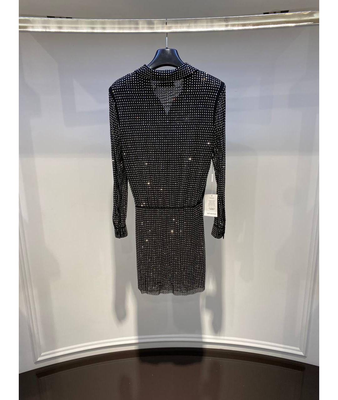 SELF-PORTRAIT Черное полиэстеровое платье, фото 4