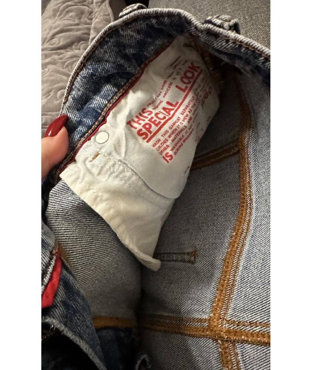 HUGO Синяя хлопковая юбка макси, фото 7