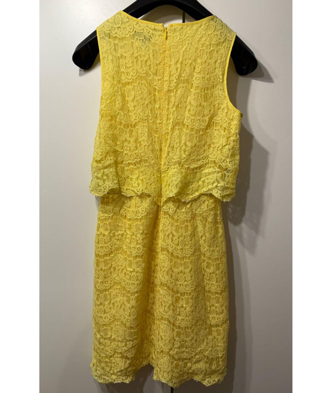 ARMANI JEANS Желтое хлопковое коктейльное платье, фото 2