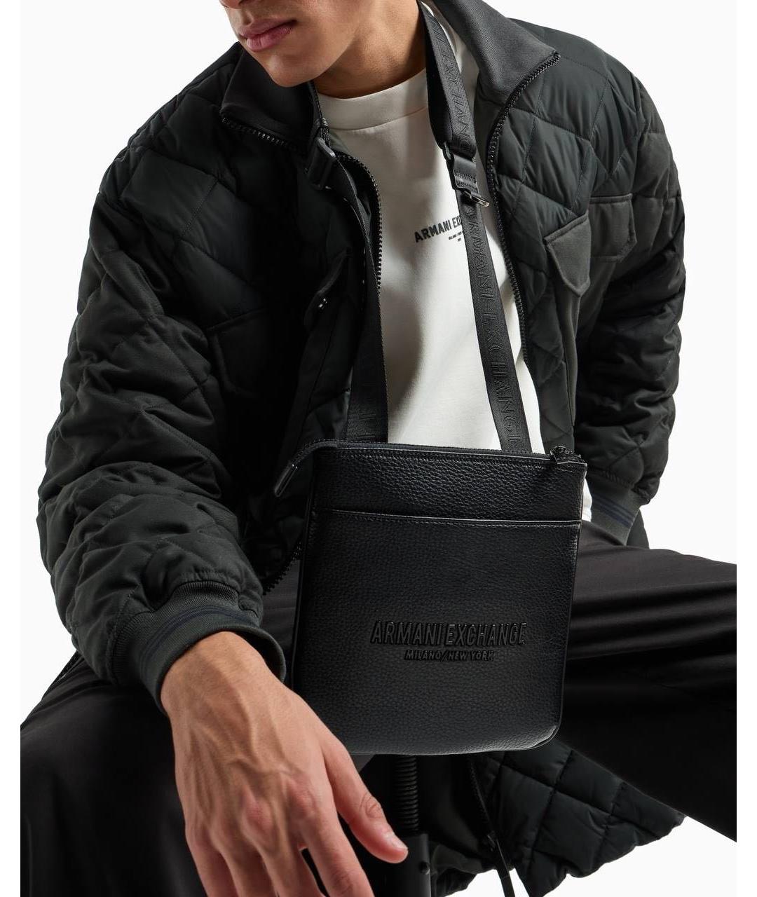 ARMANI EXCHANGE Черная сумка на плечо, фото 6