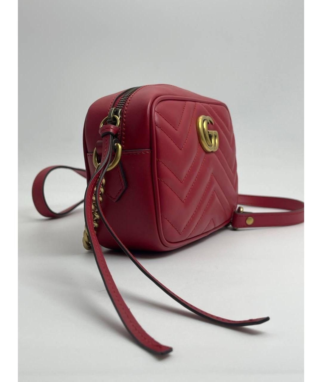 GUCCI Бордовая кожаная сумка через плечо, фото 2