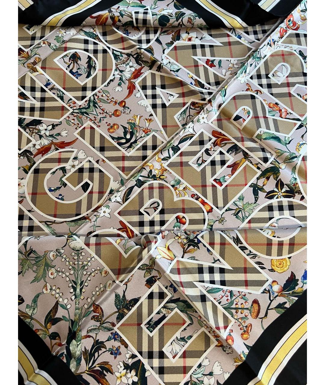 BURBERRY Мульти шелковый платок, фото 3