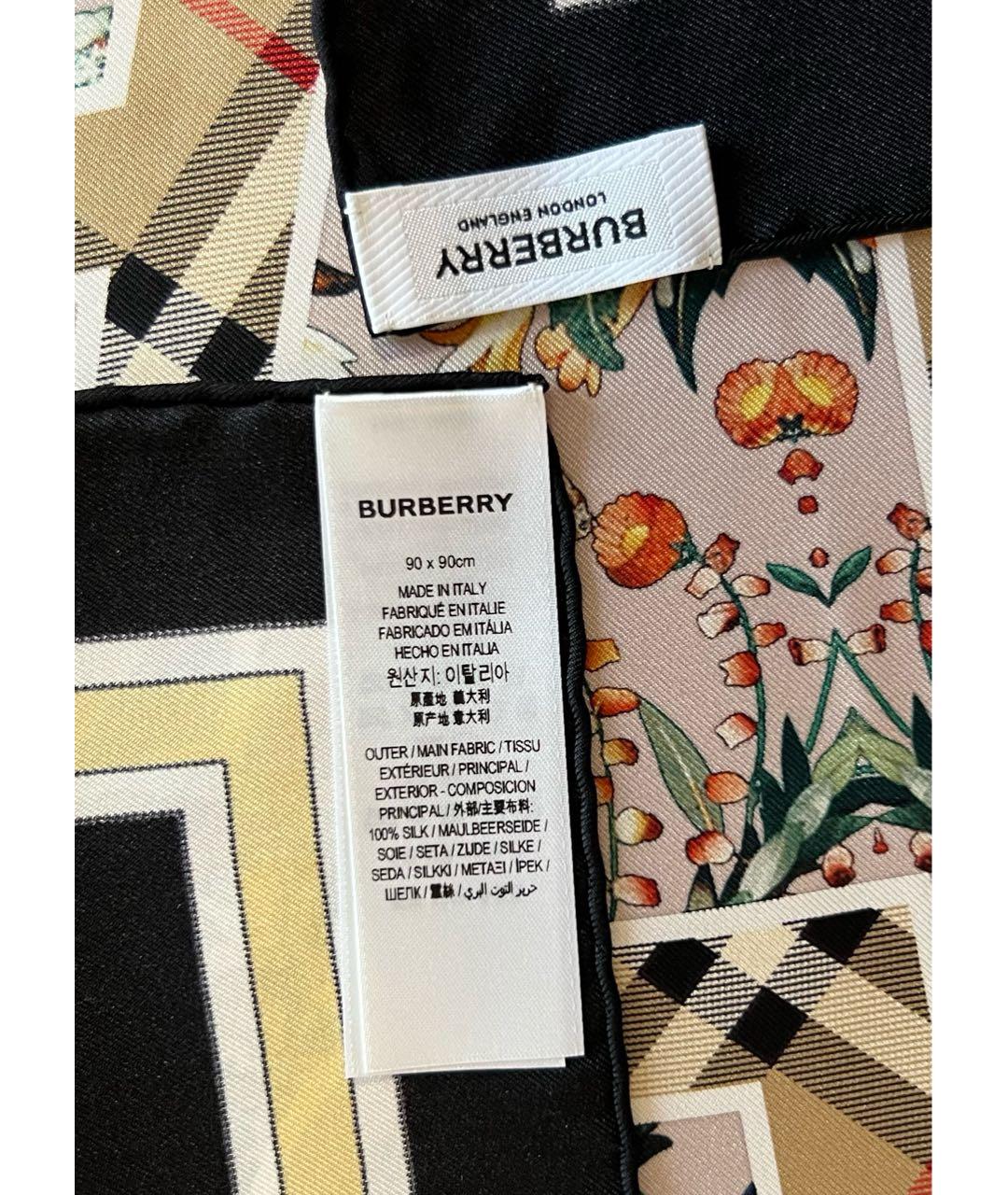 BURBERRY Мульти шелковый платок, фото 4