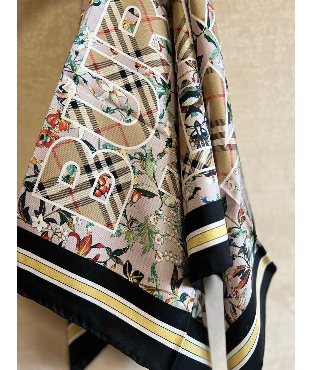 BURBERRY Мульти шелковый платок, фото 7