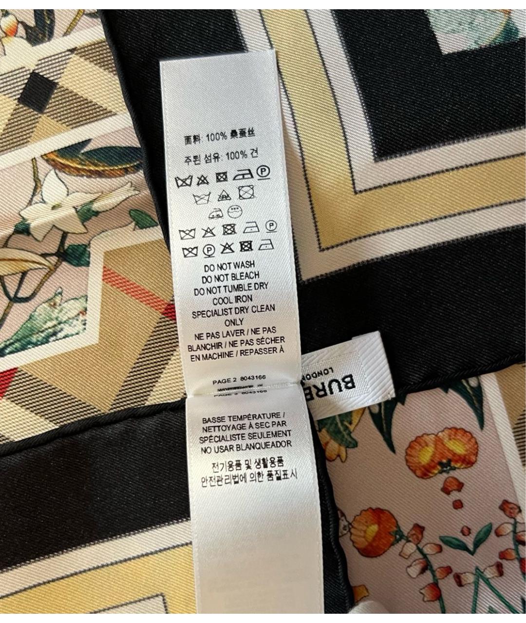 BURBERRY Мульти шелковый платок, фото 5