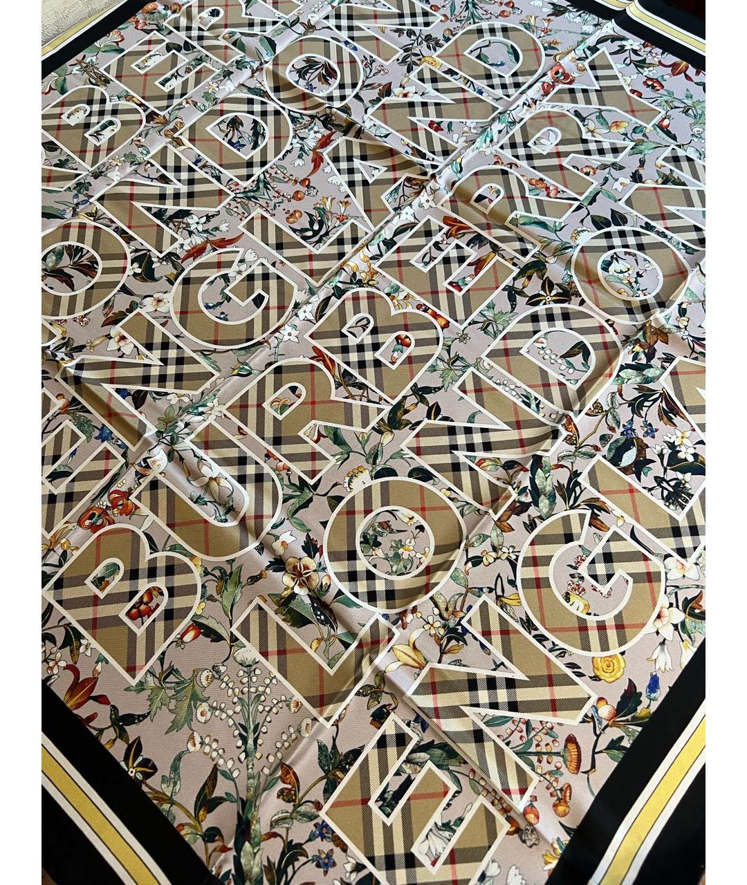 BURBERRY Мульти шелковый платок, фото 2