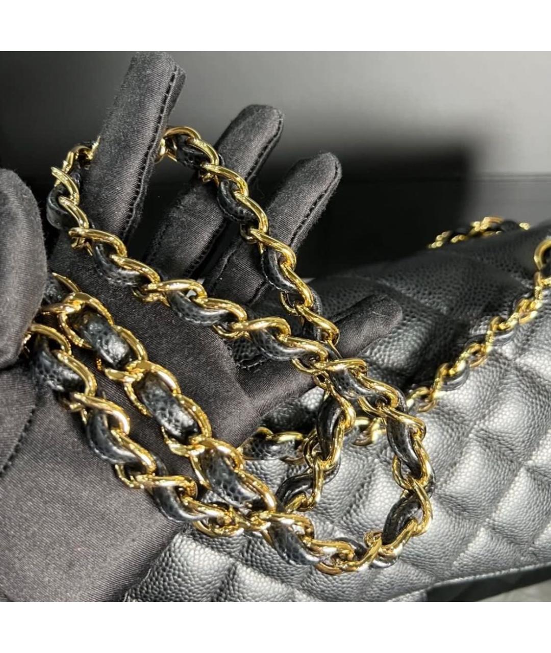 CHANEL Черная кожаная сумка через плечо, фото 5