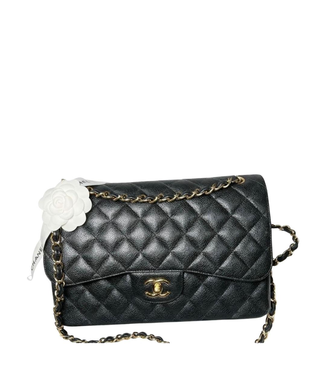 CHANEL Черная кожаная сумка через плечо, фото 8