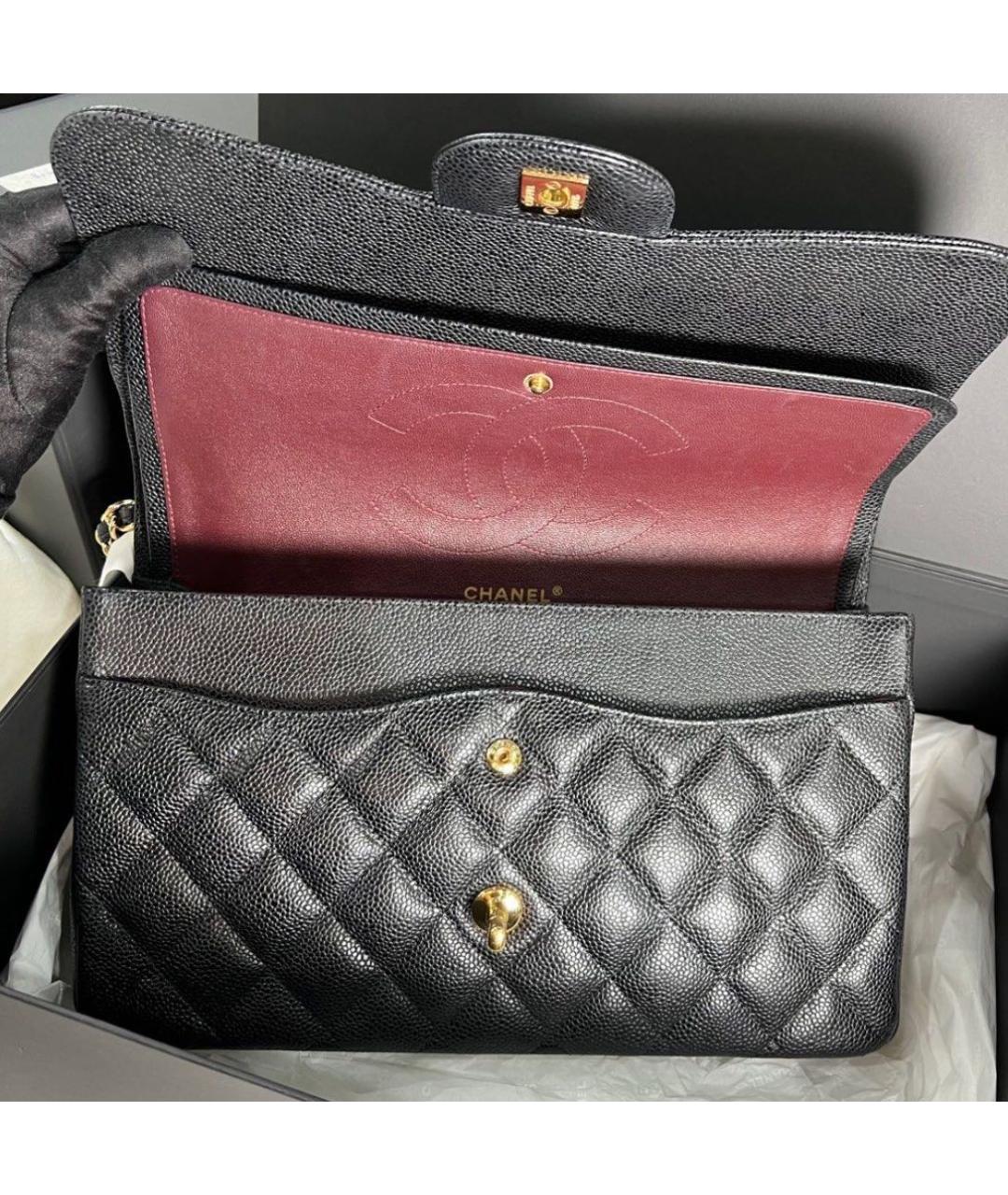 CHANEL Черная кожаная сумка через плечо, фото 6