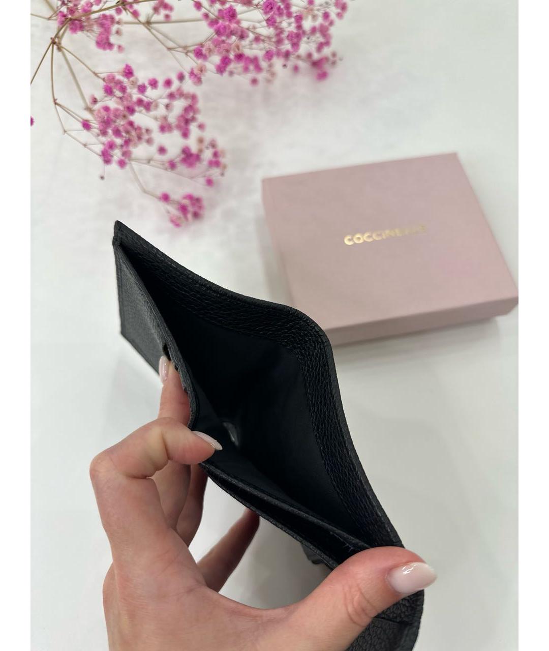COCCINELLE Черный кожаный кошелек, фото 5