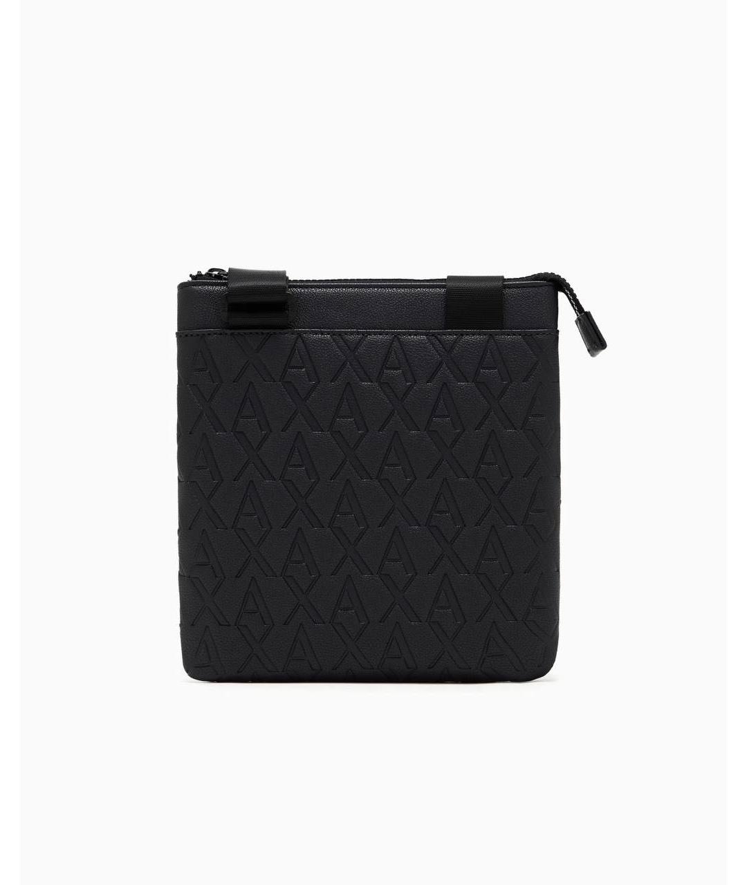 ARMANI EXCHANGE Черная кожаная сумка на плечо, фото 2