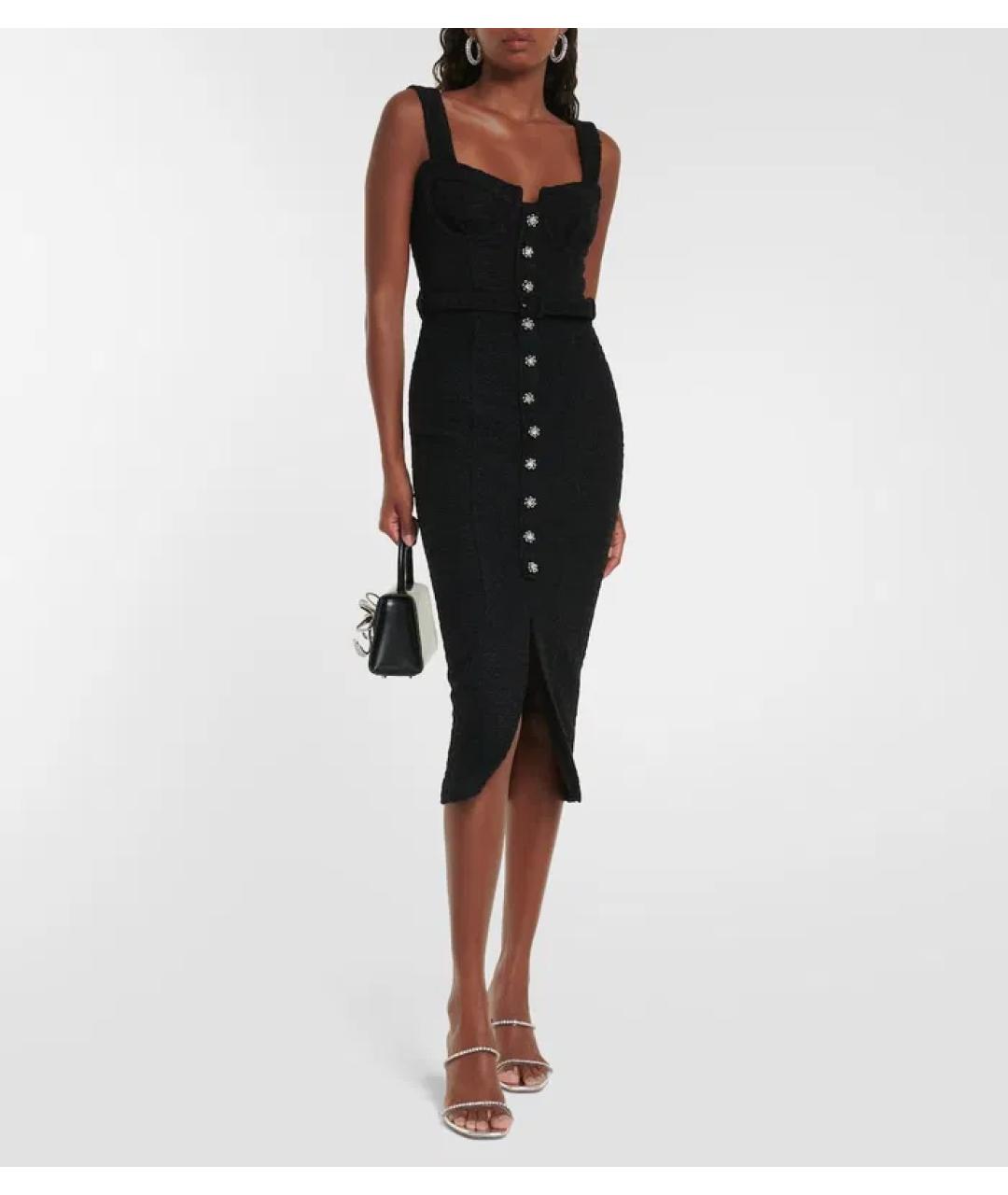 SELF-PORTRAIT Черное полиэстеровое повседневное платье, фото 2