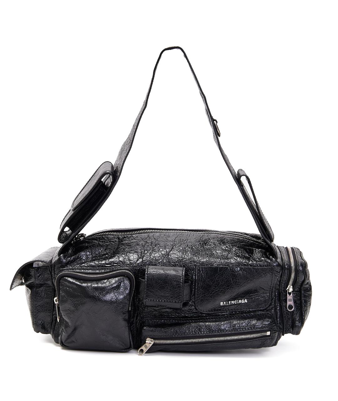 BALENCIAGA Черная кожаная сумка с короткими ручками, фото 8