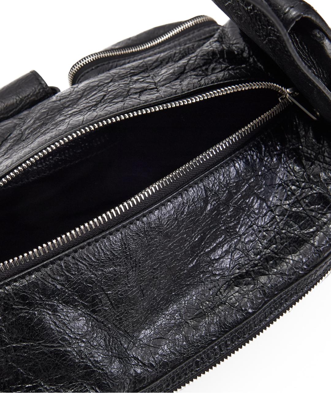 BALENCIAGA Черная кожаная сумка с короткими ручками, фото 7