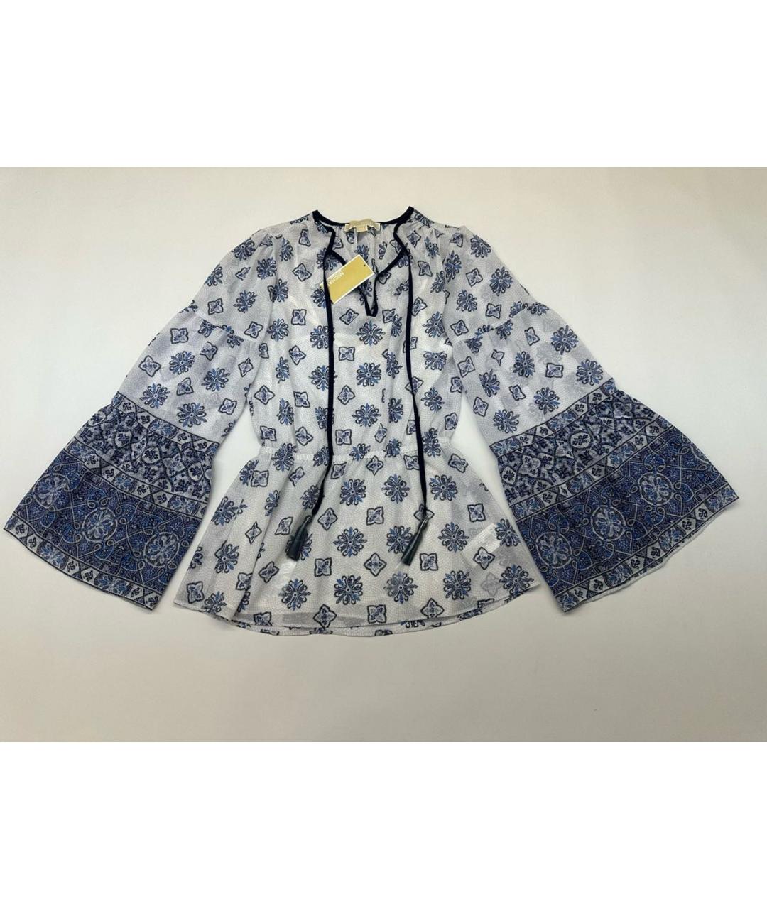 MICHAEL MICHAEL KORS Белая шифоновая блузы, фото 9