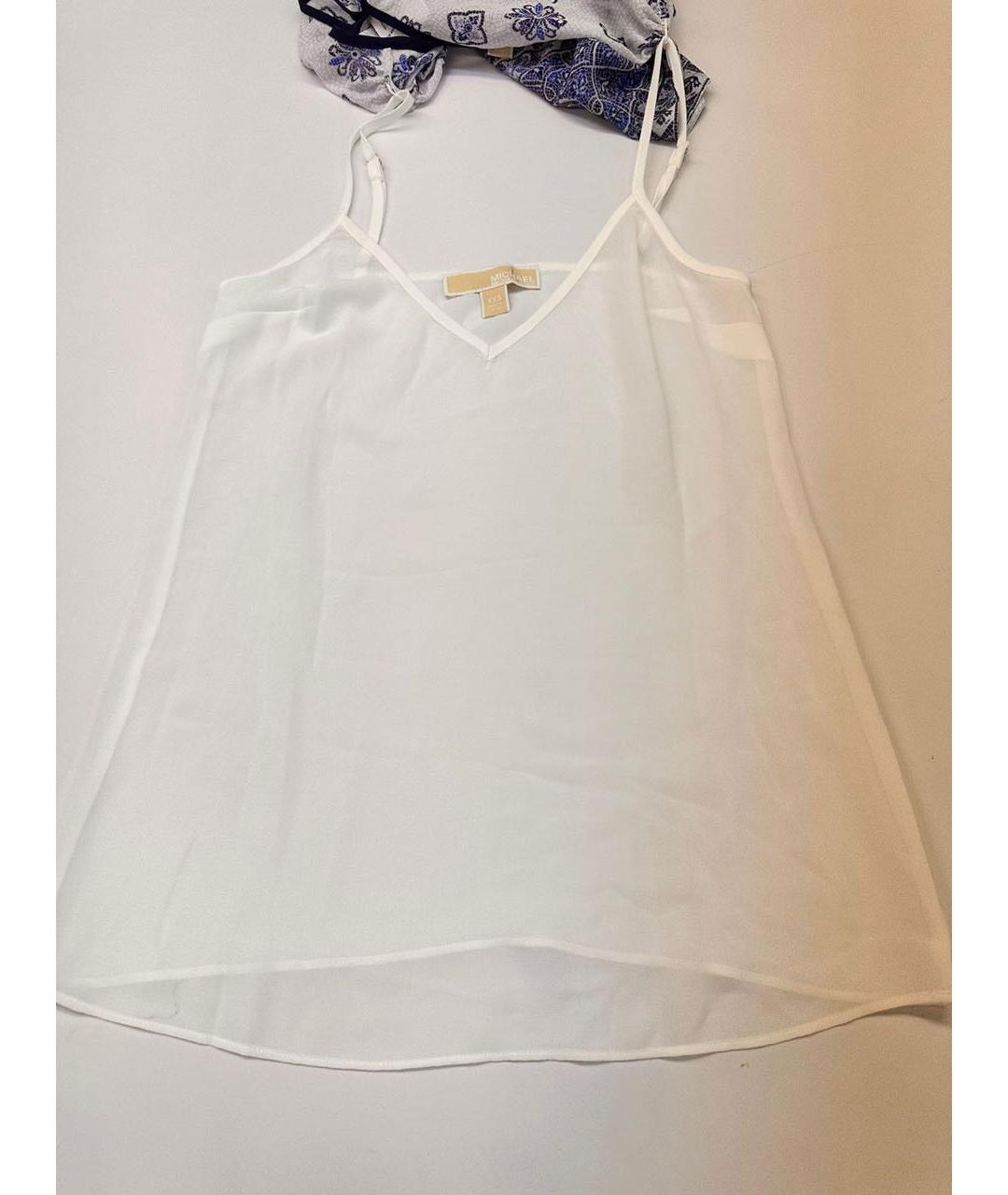MICHAEL MICHAEL KORS Белая шифоновая блузы, фото 5