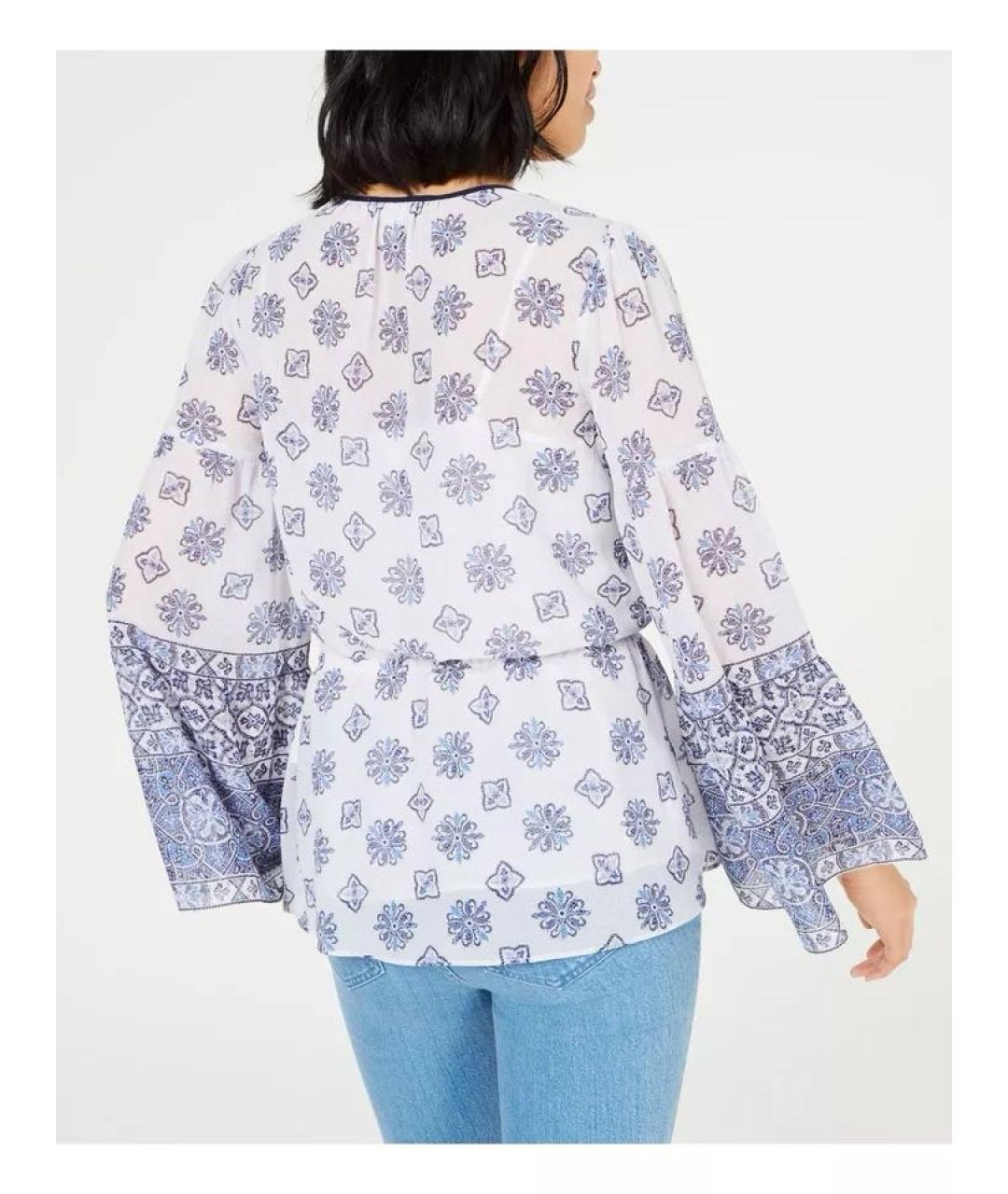 MICHAEL MICHAEL KORS Белая шифоновая блузы, фото 8