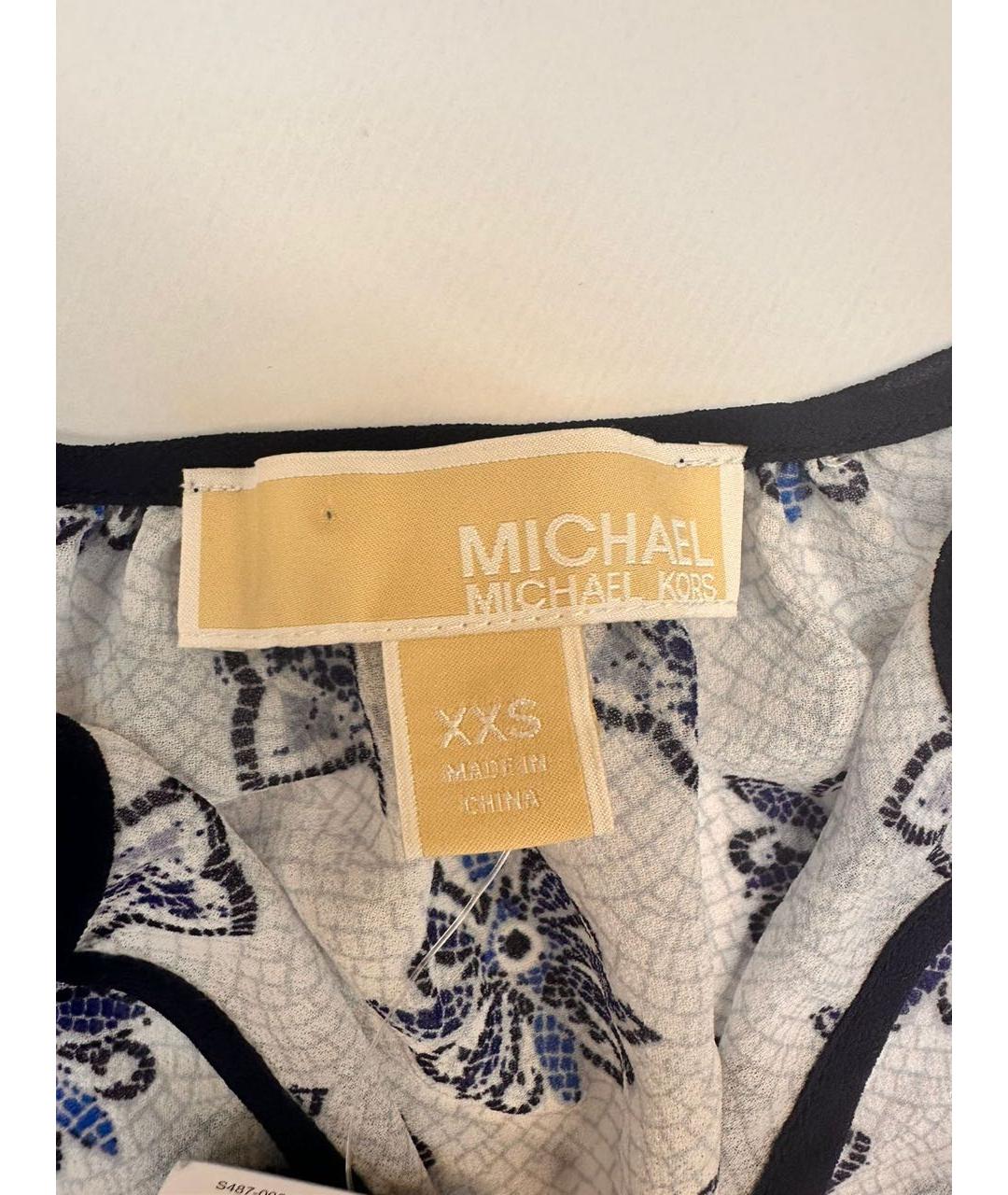 MICHAEL MICHAEL KORS Белая шифоновая блузы, фото 3