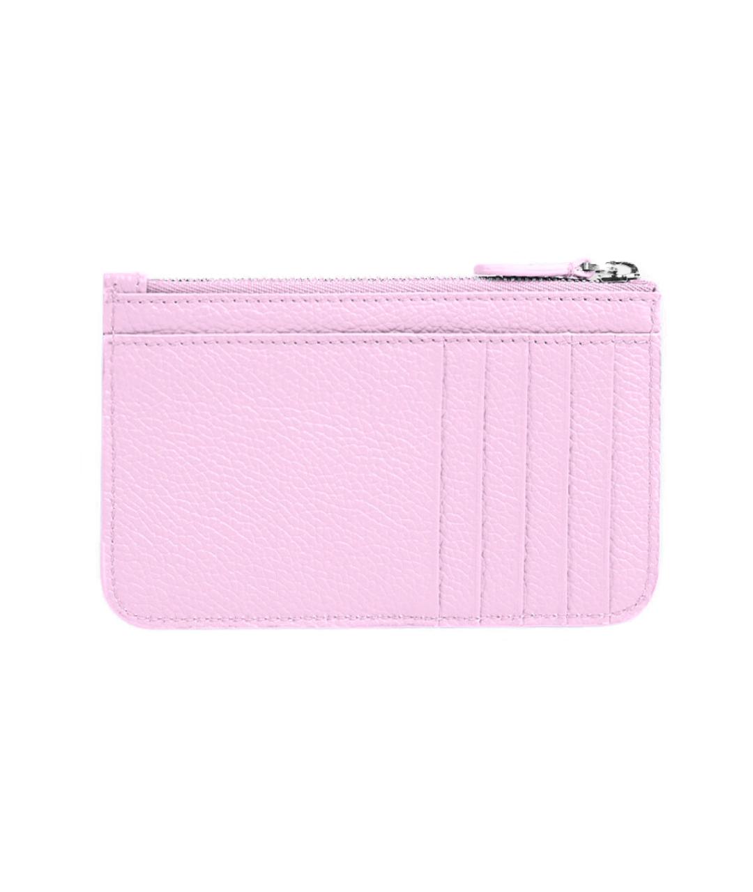 BALENCIAGA Розовый кожаный кошелек, фото 2