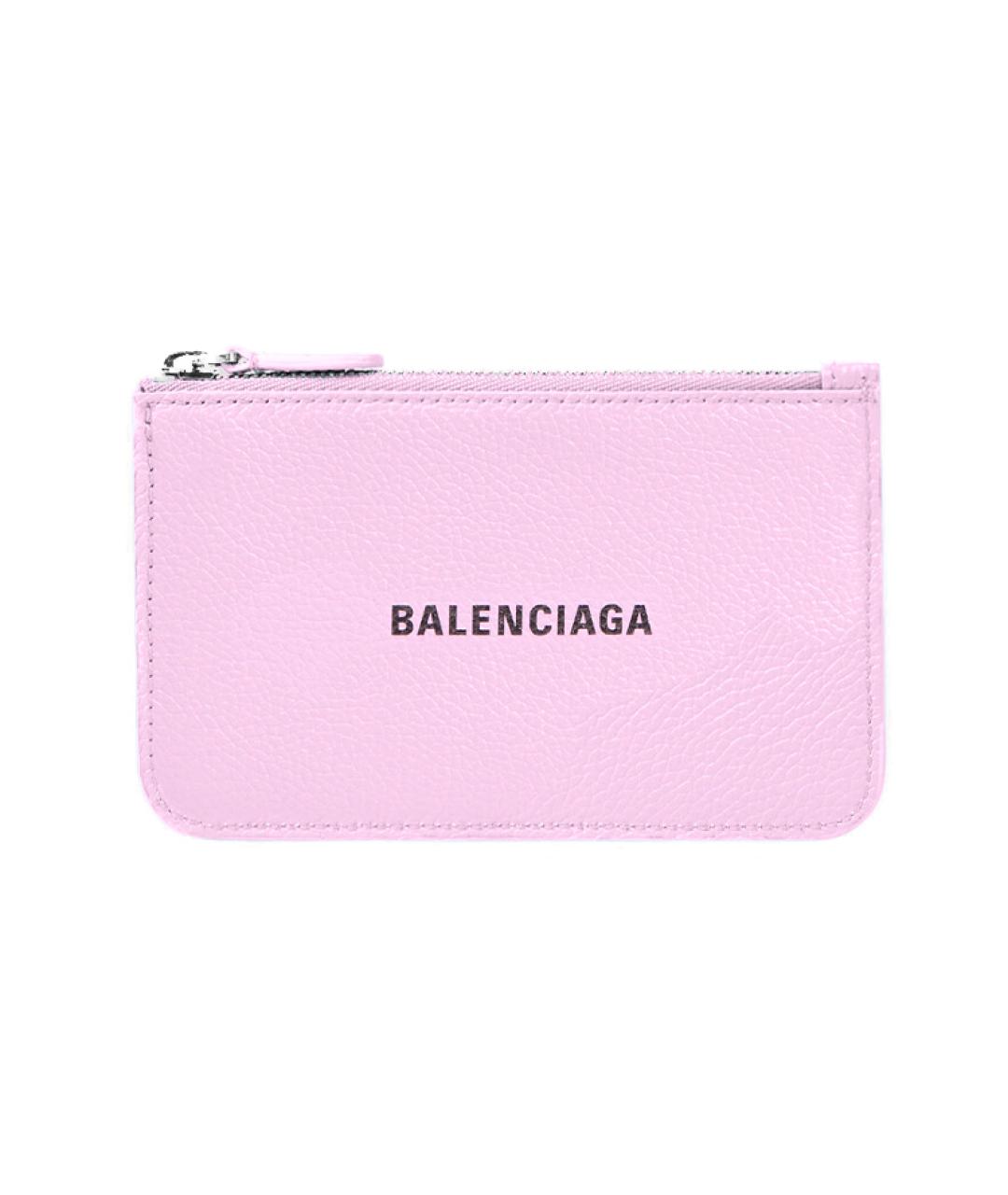 BALENCIAGA Розовый кожаный кошелек, фото 1