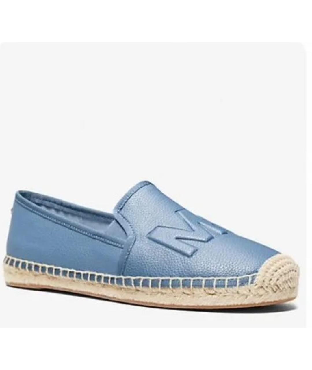 MICHAEL KORS Синие кожаные эспадрильи, фото 10